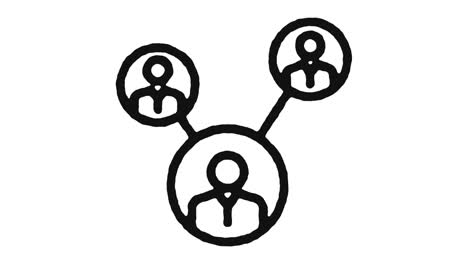 imágenes de animación de icono de red de computadora y canal alfa