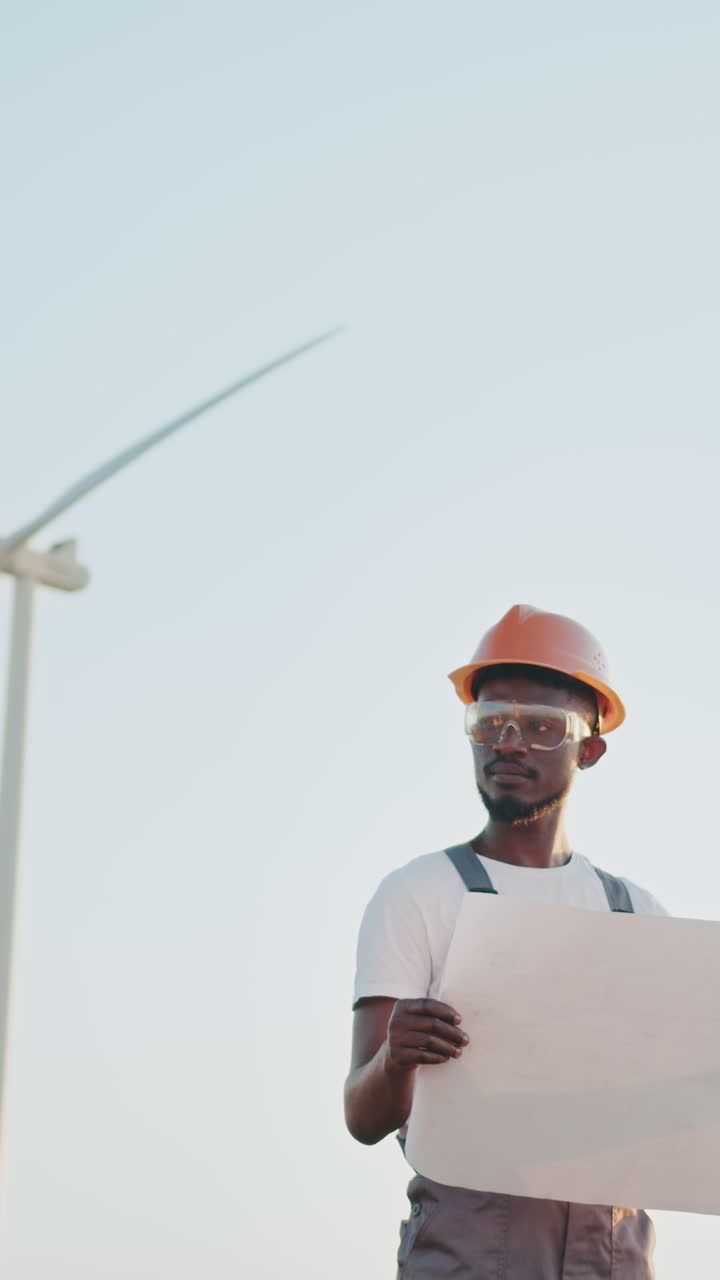 Engineer at wind turbine