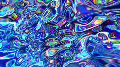 blue saturated abstract refeacting fluid texture loop