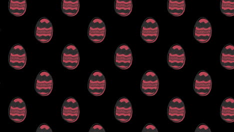 animation of easter egg icons over black background