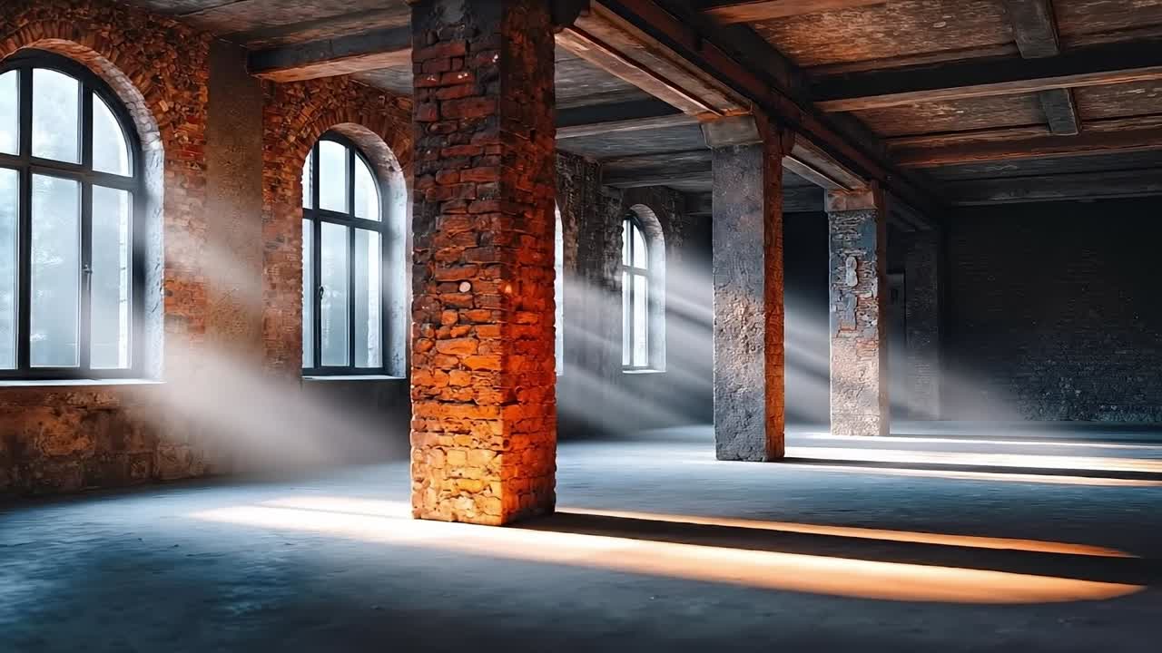 A large room with a lot of windows in it