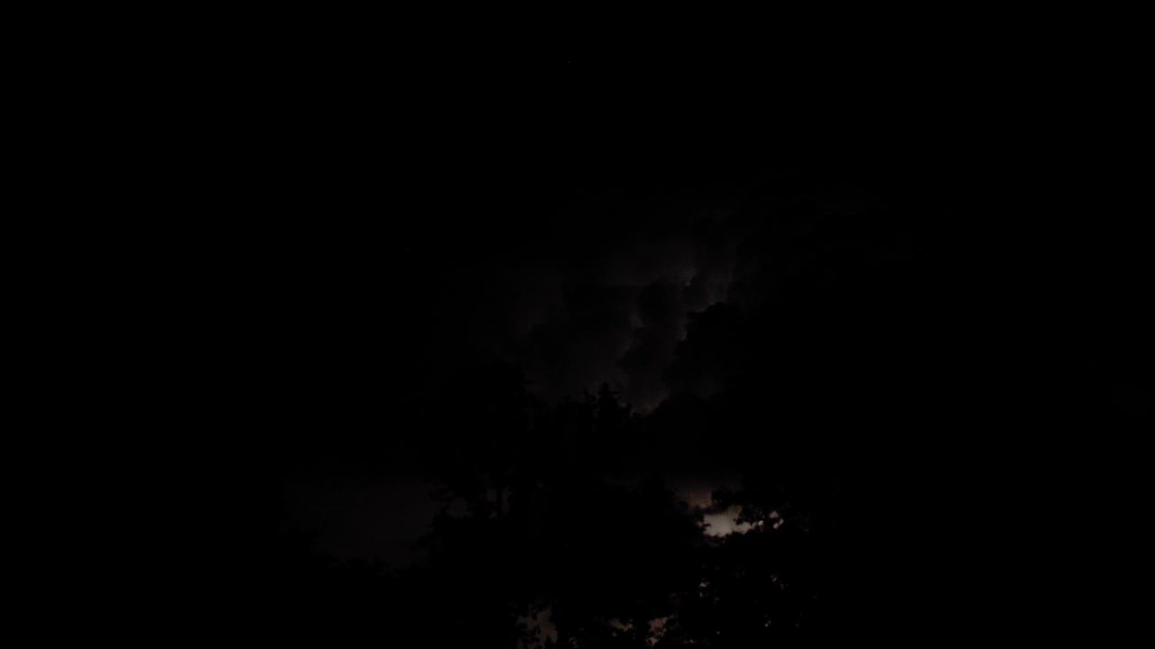 Bursts of Lightning Continuously Striking in Frame, Thunderstorm in Colorado During Clear Dark Stormy Night
