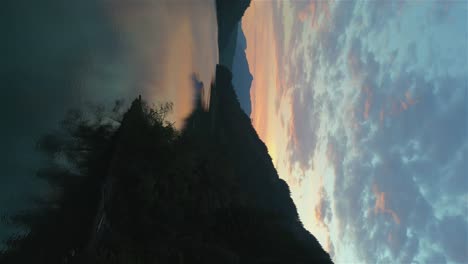 Canadian Nature Mountain Background during colorful Sunset-8