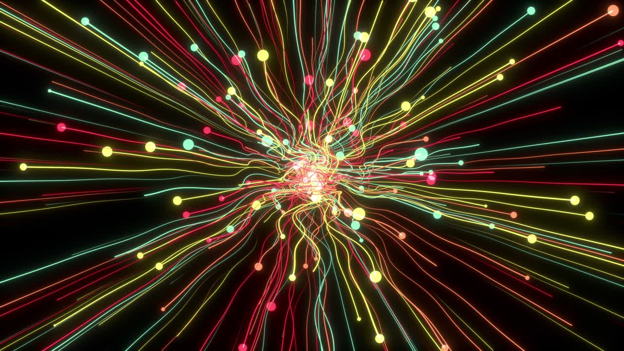 Tangled ball fluttering energy lines