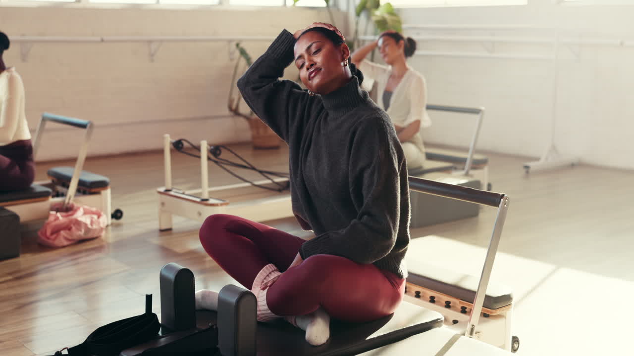 Pilates-øvelse i studio