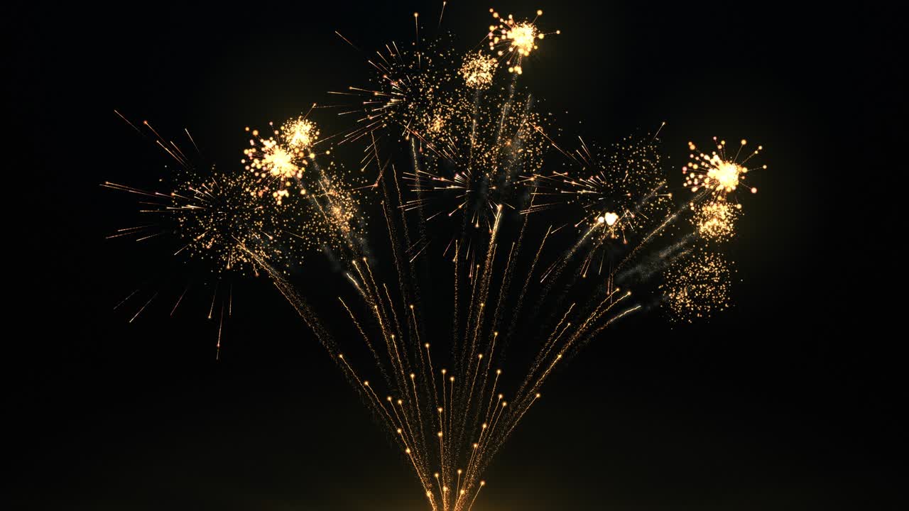 Brightly colorful fireworks for events on dark background