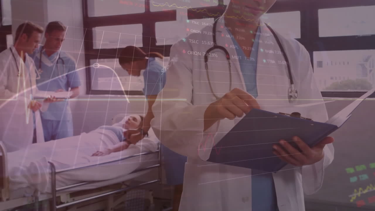 Animation of data processing over diverse doctors with patient