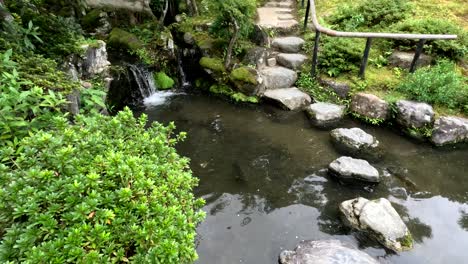 hermoso jardín japonés en nara, japón