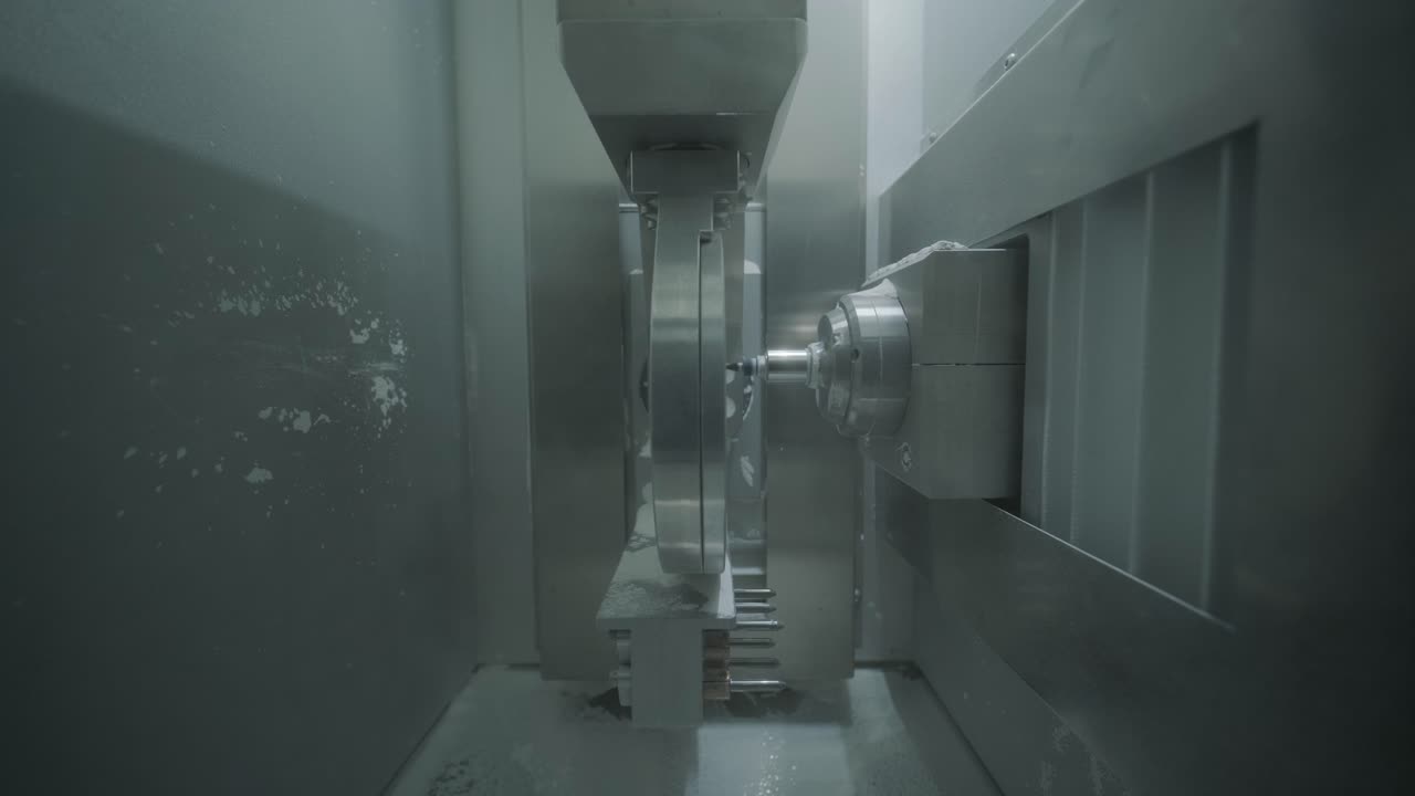 CNC Machine Cutting Zirconia Crowns from Unfired Zirconia