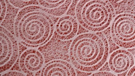 random spiral pattern - pan over white Japanese Washi tissue