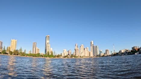 panoramic view of gold coast skyline