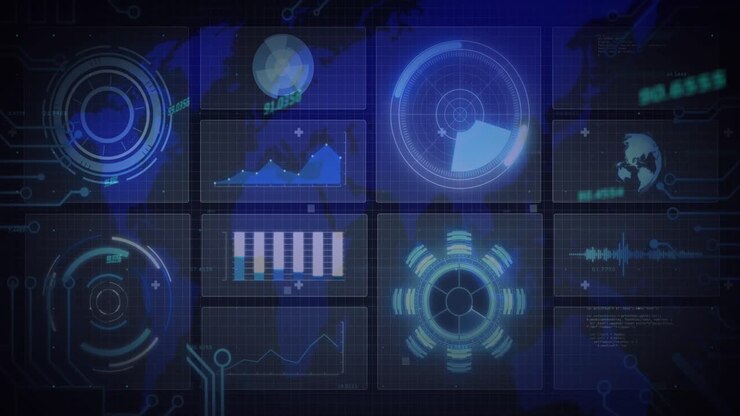Animation of financial data processing over statistics