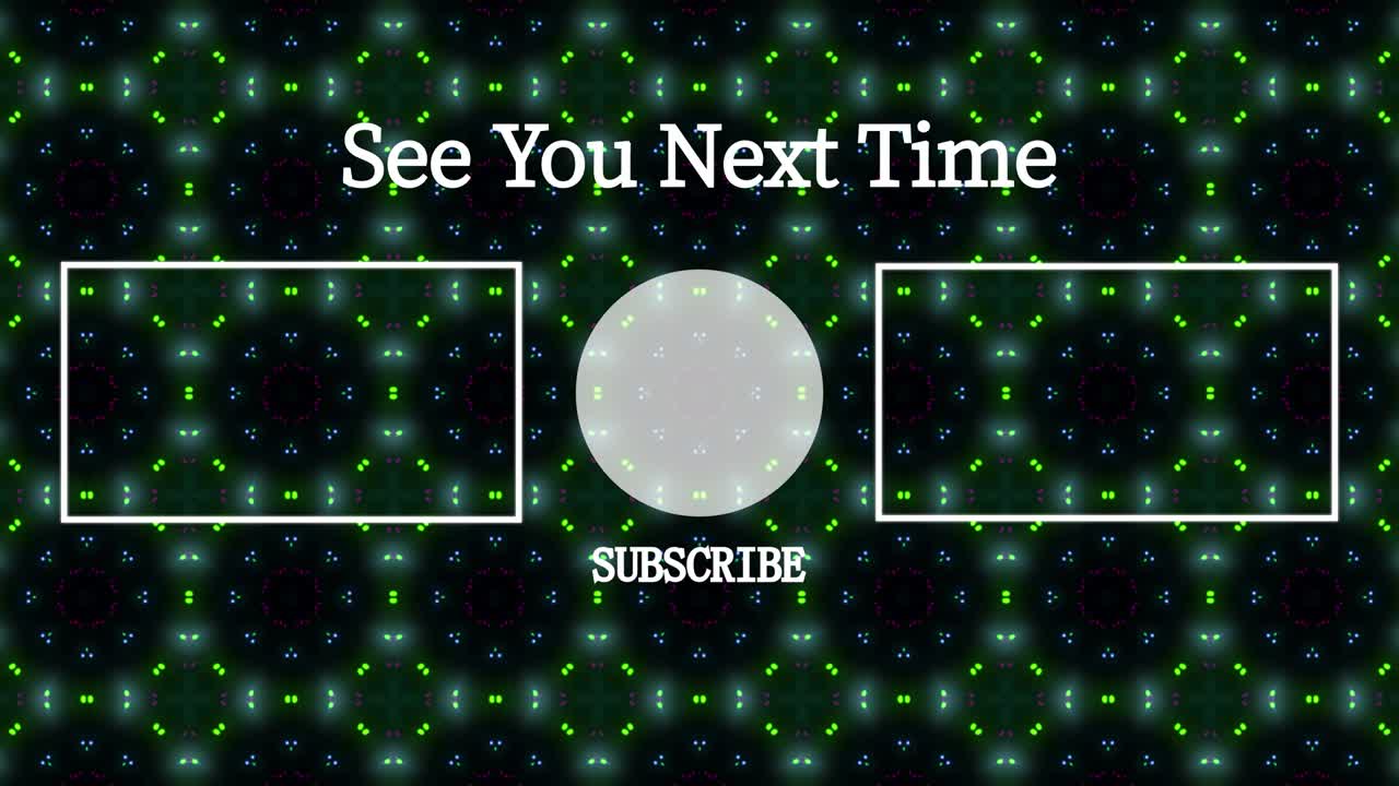 입자 반이는 칼레도스코프 엔드 카드 엔딩 스크린 모션 그래픽