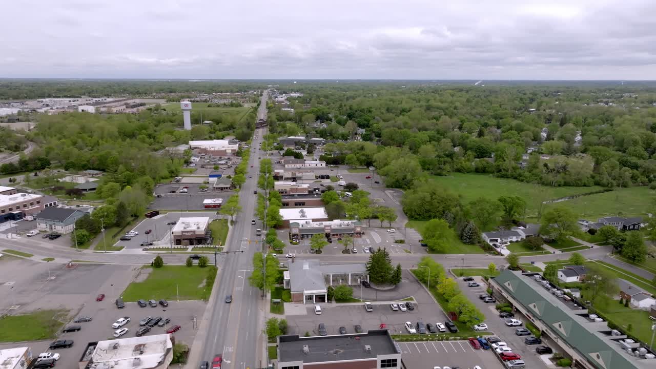 Grand Blanc Michigan Aerial Drone right to left