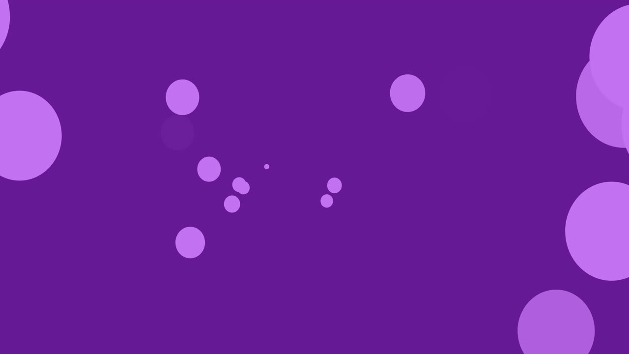 Animation of purple spots moving over purple background