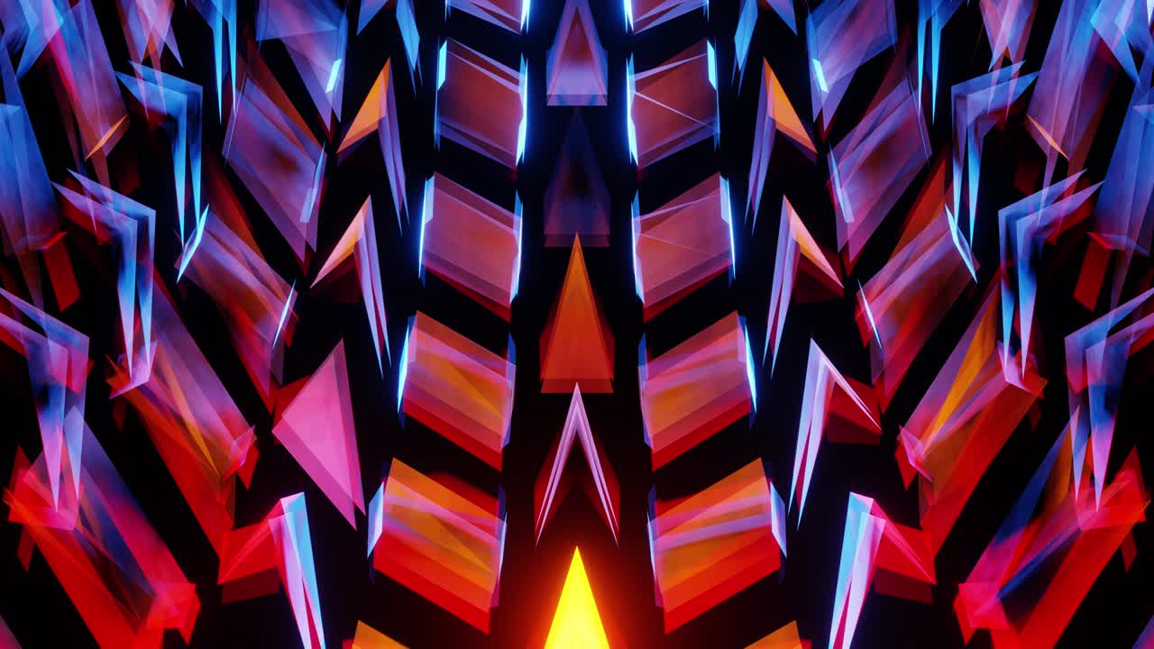 vj bucle corriendo pista de vidrio multicolor. para decorar sus vacaciones y videos musicales.