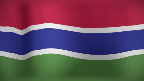 animation of waving flag of gambia