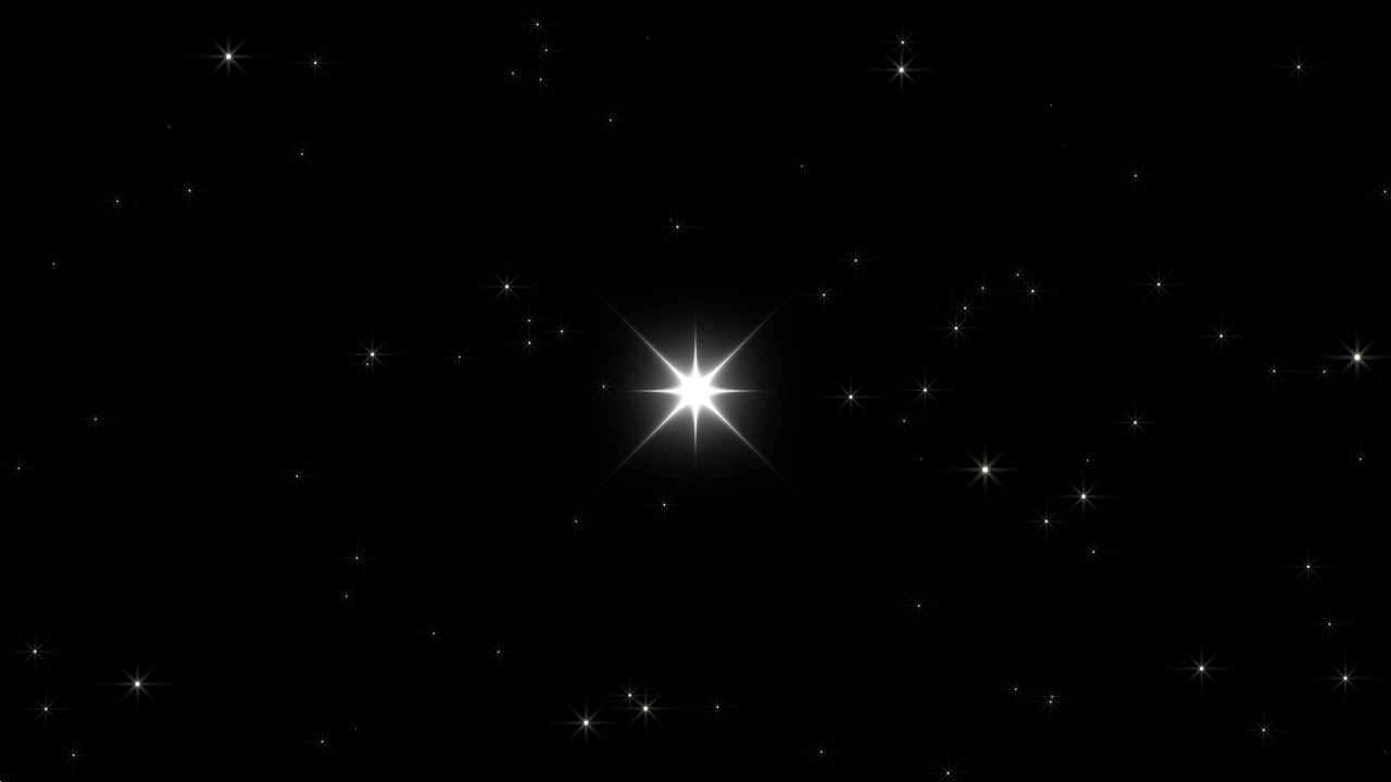 Stella luminosa pulsante nel cielo notturno dello spazio profondo