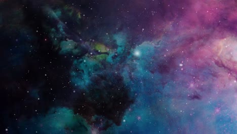 las nubes nebulosas se mueven y flotan lentamente en el universo vacío, el espacio