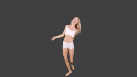 pretty blonde doing ballet dancing