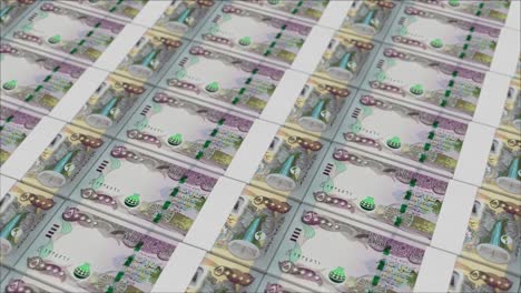 billetes de 50000 dinares iraquíes impresos por una imprenta de dinero