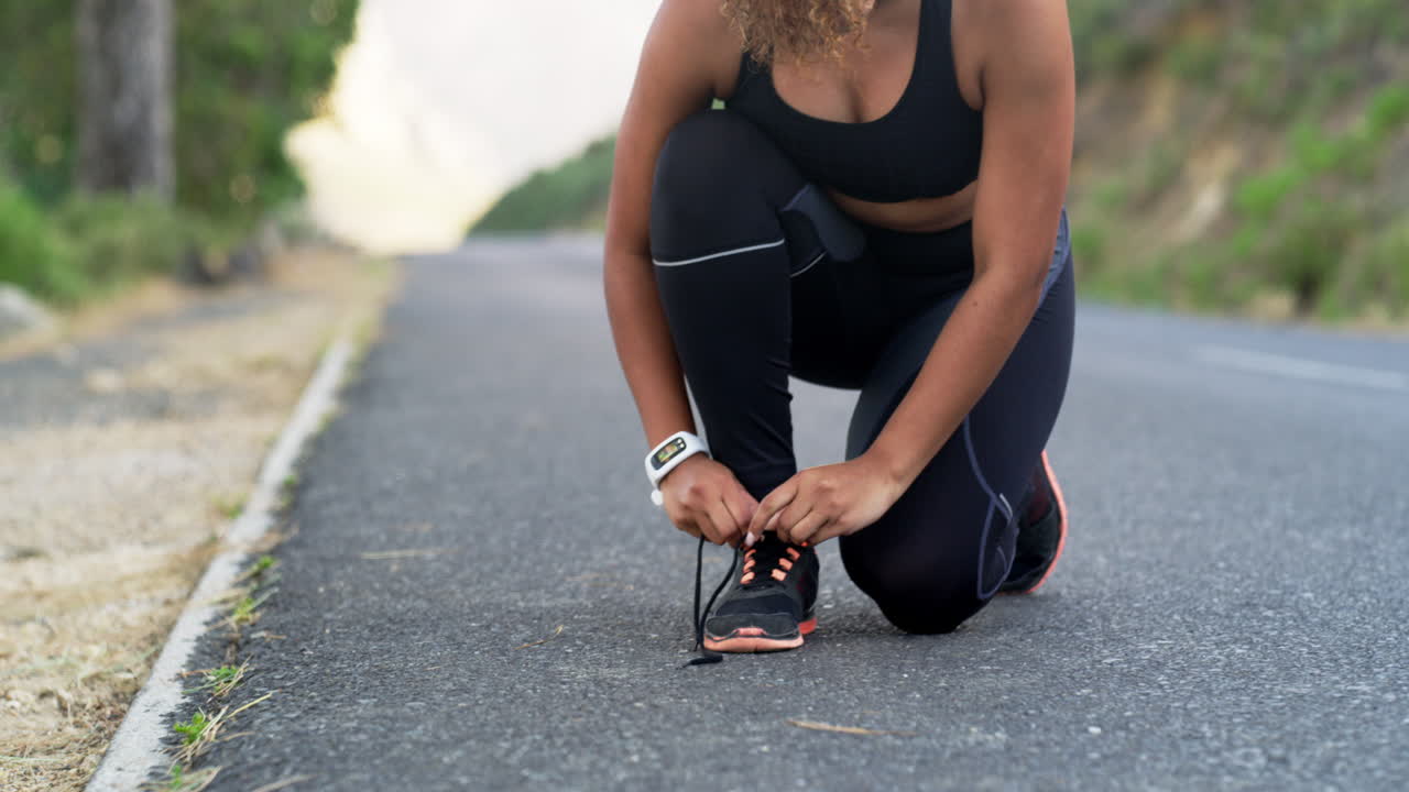 Making sure she's ready for a run