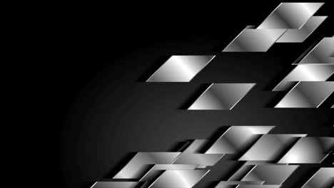 dark abstract technology video animation with metallic shapes