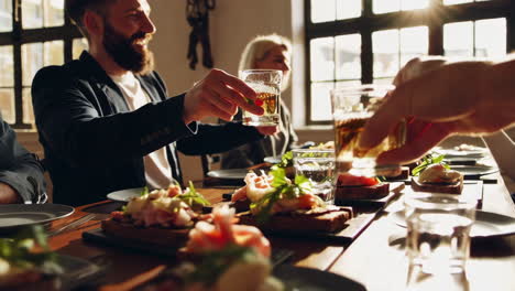friends celebrating a meal
