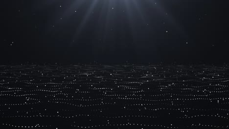 abstract glitter motion loop animation info flickering twinkling shiny stars dots snow effects on isolated black background and copy space, texture glow shine design, 4k 4096 × 2304.
