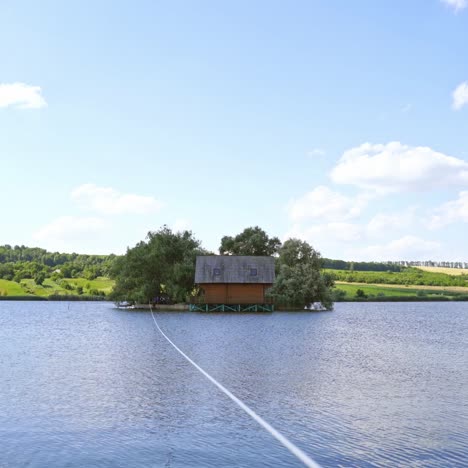 beauty nature landscape with lake