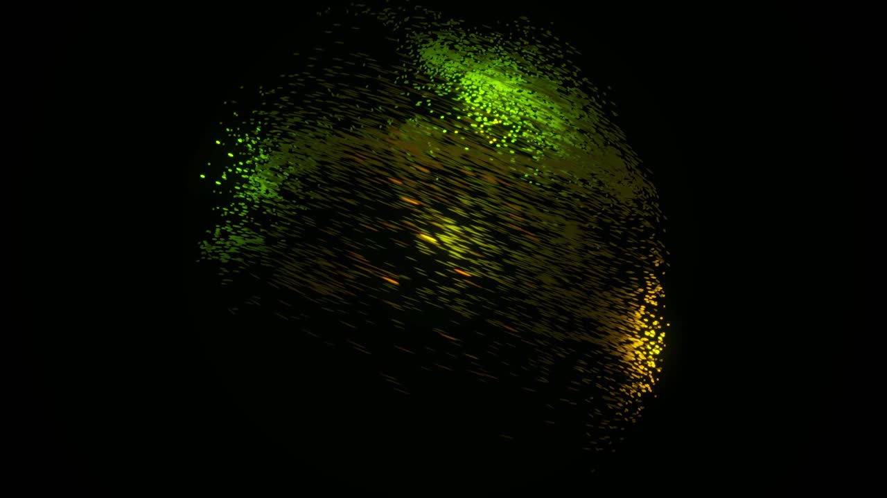 추상적인 3d 기하학적 모양과 반이는 불빛