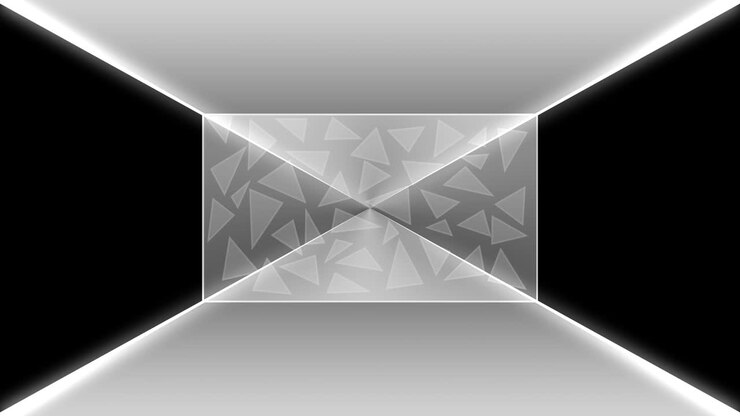 Geometric shape glow neon on dark background intro title for background using before title or for screen showing seamless looping movement.