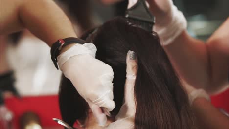 hair coloring service in a salon