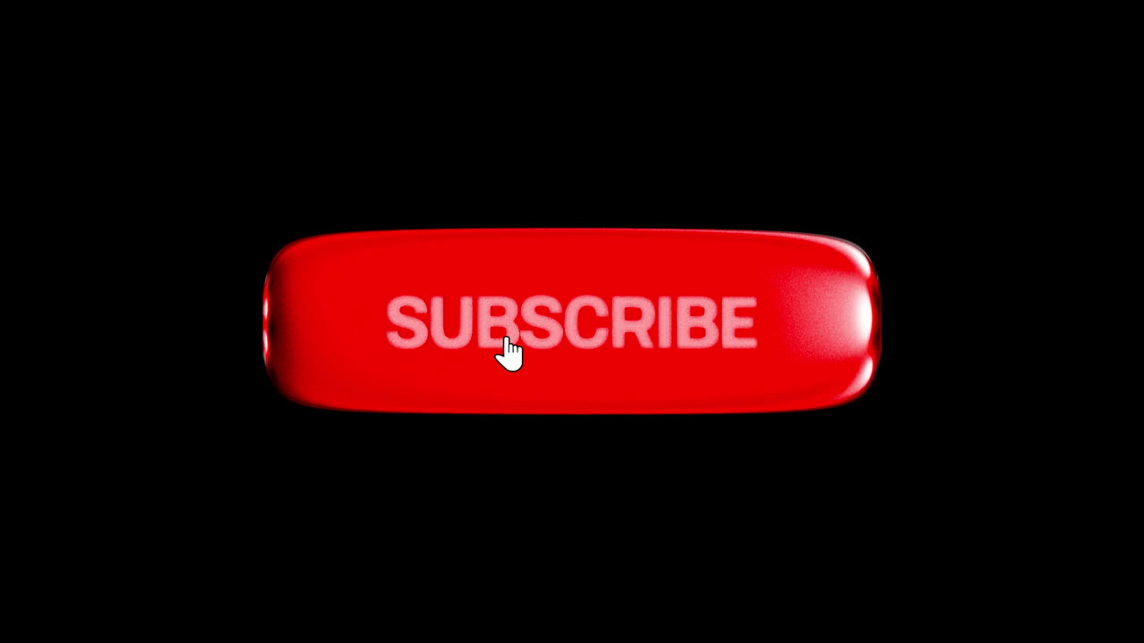 Animated Mouse Cursor Clicks Red Subscribe Button