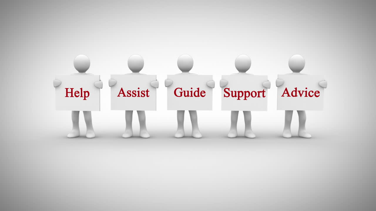 비즈니스 용어를 말하는 표지판을 보여주는 색 문자