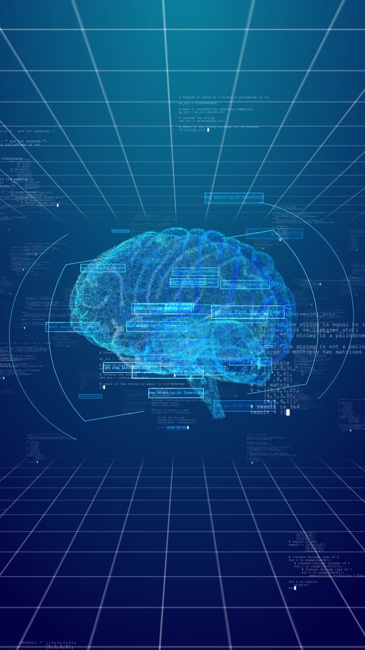 Futuristic human brain scan technology ai artificial intelligence digital brain bid deep learning