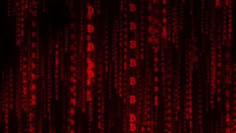 bitcoin, crypto currency falling matrix style backdrop