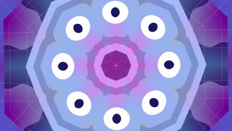 diseño de mandala abstracto con colores gradientes y ojos