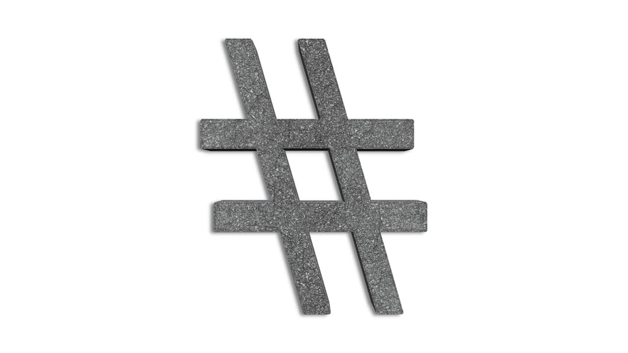 Hashtag Sign Rotation Loop