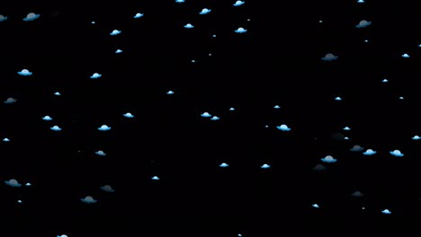 ufo icon loopable background animation motion with alpha channel 4k