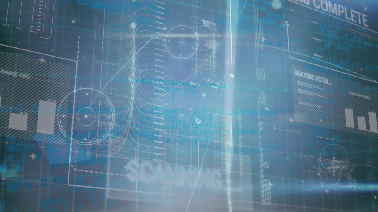 animación de la red de conexiones sobre fondo azul