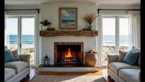 coastal living room with ocean view