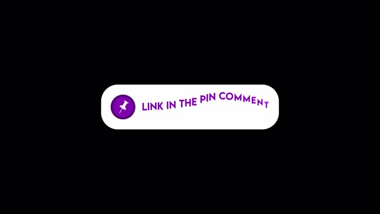 Animated Button with Pin Icon and 'Link in the Pin Comment' Text