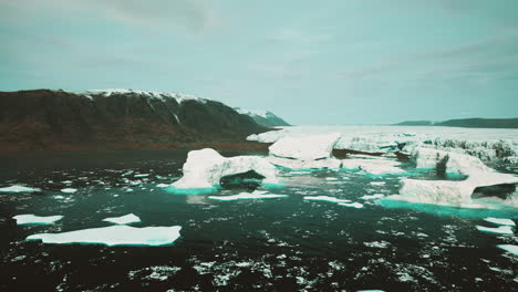 big glacier on the coast of antarctica a sunny summer afternoon