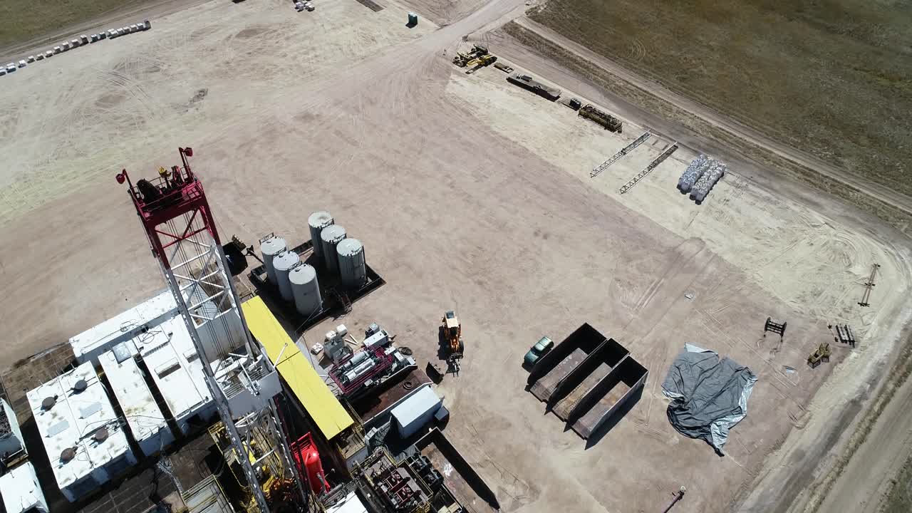 Fracking Tower Flyover With A Gimal Downshot And Tilt Free Stock Video ...