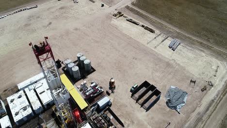 fracking tower flyover with a gimal downshot and tilt