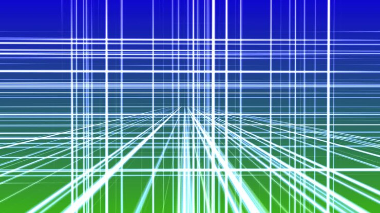 3D geometri linje i rummet 4k.