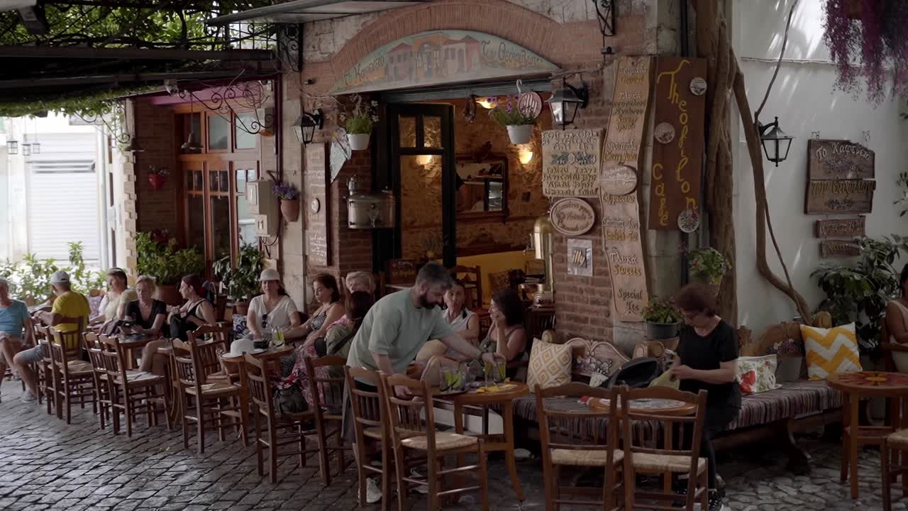 Cozy Outdoor Cafe in Greece