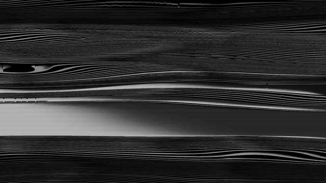 Effet de glitch numérique abstrait avec lignes horizontales monochromes