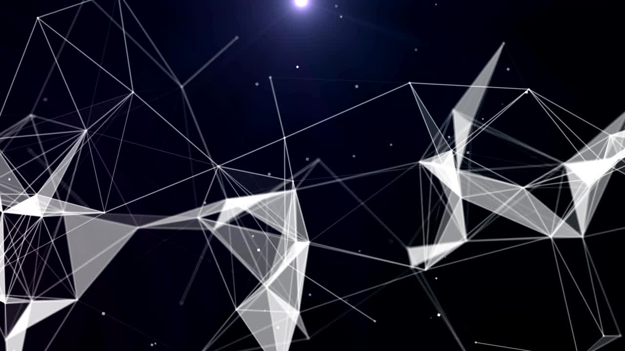 Motion Loop Background Abstract Dynamic Plexus Futuristic Technology. 3d render